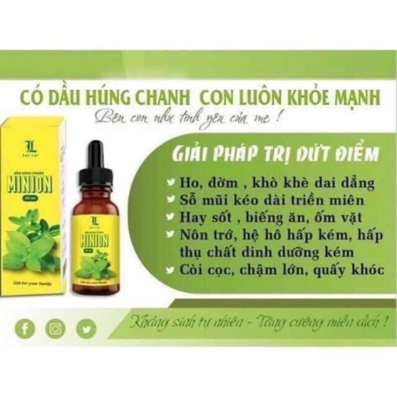 Dầu húng chanh Minion cho bé