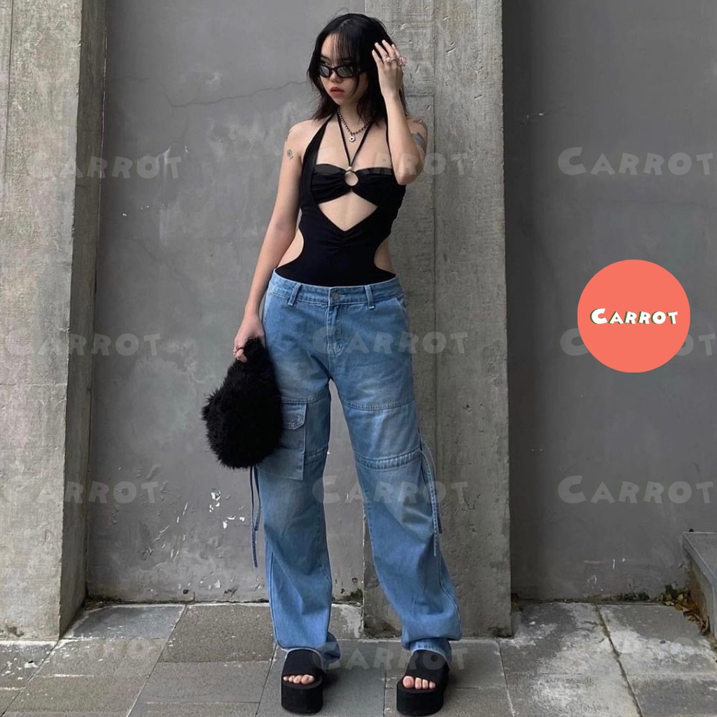 Áo liền quần bodysuit ôm body tôn dáng khoét ngực quyến rũ vải thun cao cấp chất siêu đẹp, mịn carrotxinhdep (116)