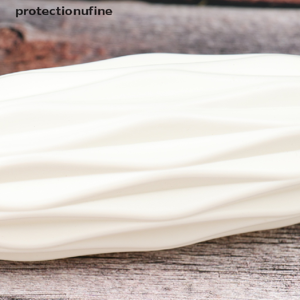 Chậu Hoa Bằng Nhựa Giả Gốm Màu Trắng Dùng Trang Trí Nhà Cửa PR3VN