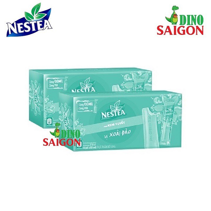 Bộ 2 Hộp Trà Kem Tuyết Nestea vị Xoài Đào (6 thanh/hộp)