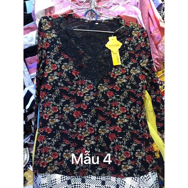 Áo thun voan hoa trung niên cao cấp