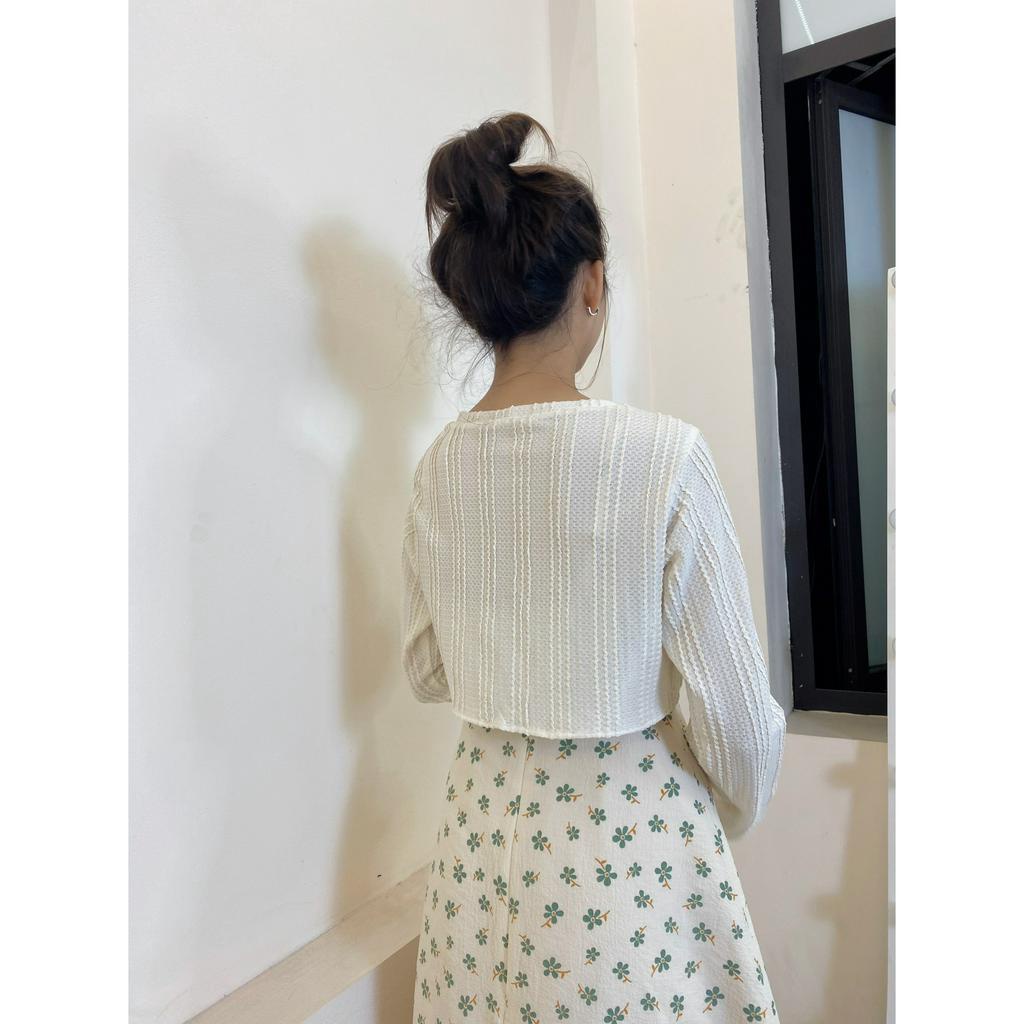 Váy hai Dây Hoa Nhí kết hợp Áo Khoác Cardigan LiLuta Store Phong Cách Hàn Quốc , Set Váy Hoa Nhí Nữ -Liluta VH01