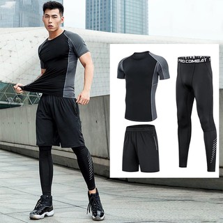 Áo Legging - Áo Giữ Nhiệt Nam Cộc Tay YINGHU Màu Đen Xám - Hàng Cao Cấp