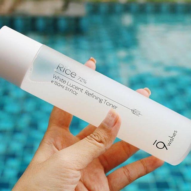 Nước Hoa Hồng 9wishes Rice 72% White Lucentrefining Toner 150ml