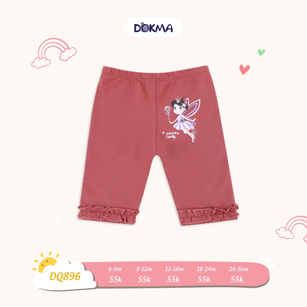 [FAFRINW05 giảm tối đa 30k đơn 150k]Quần legging lửng ống bèo Dokma cho bé gái DQ896