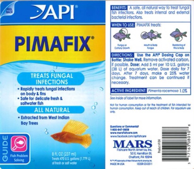 API PIMAFIX - Đặc Trị Nhiễm Nấm Ở Cá Cảnh (Hàng Công Ty)