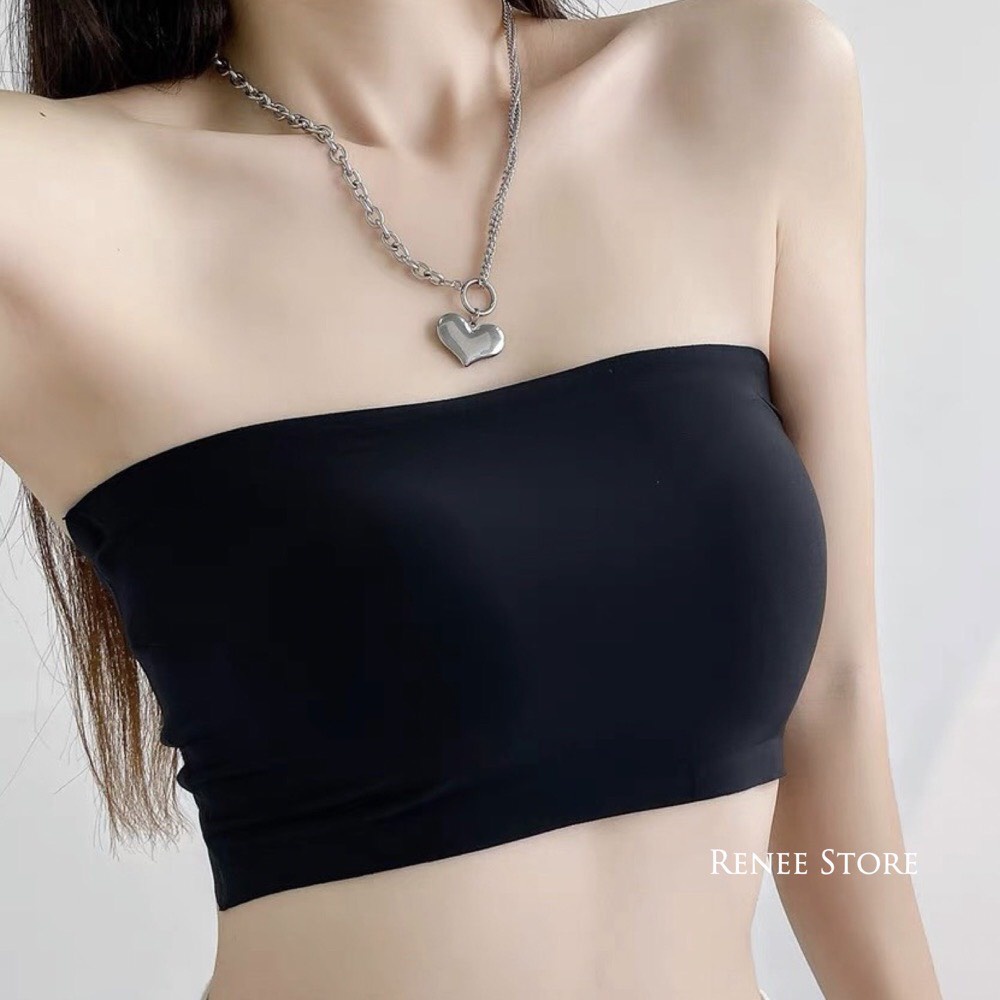 Áo bra nữ quây ngang chất su không dây đệm mỏng nâng ngực không gọng dáng ôm thoáng mát_M.Store