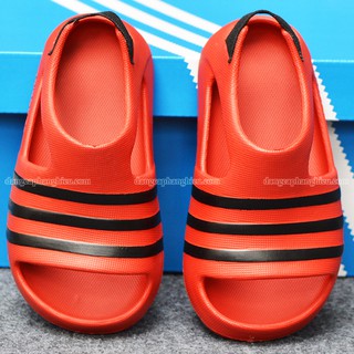 Sandal Adidas Adilette chính hãng màu đỏ sọc đen