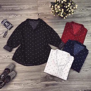 áo sơ mi chấm bi