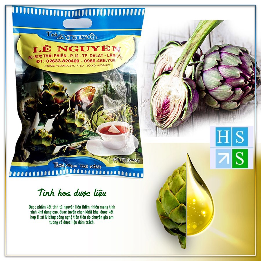 (Bán giá sỉ) Trà Atiso túi lọc Lê Nguyên đặc sản Đà Lạt (100 túi lọc 2g, Lựa chọn Túi 200g hoặc Hộp 200g) | BigBuy360 - bigbuy360.vn