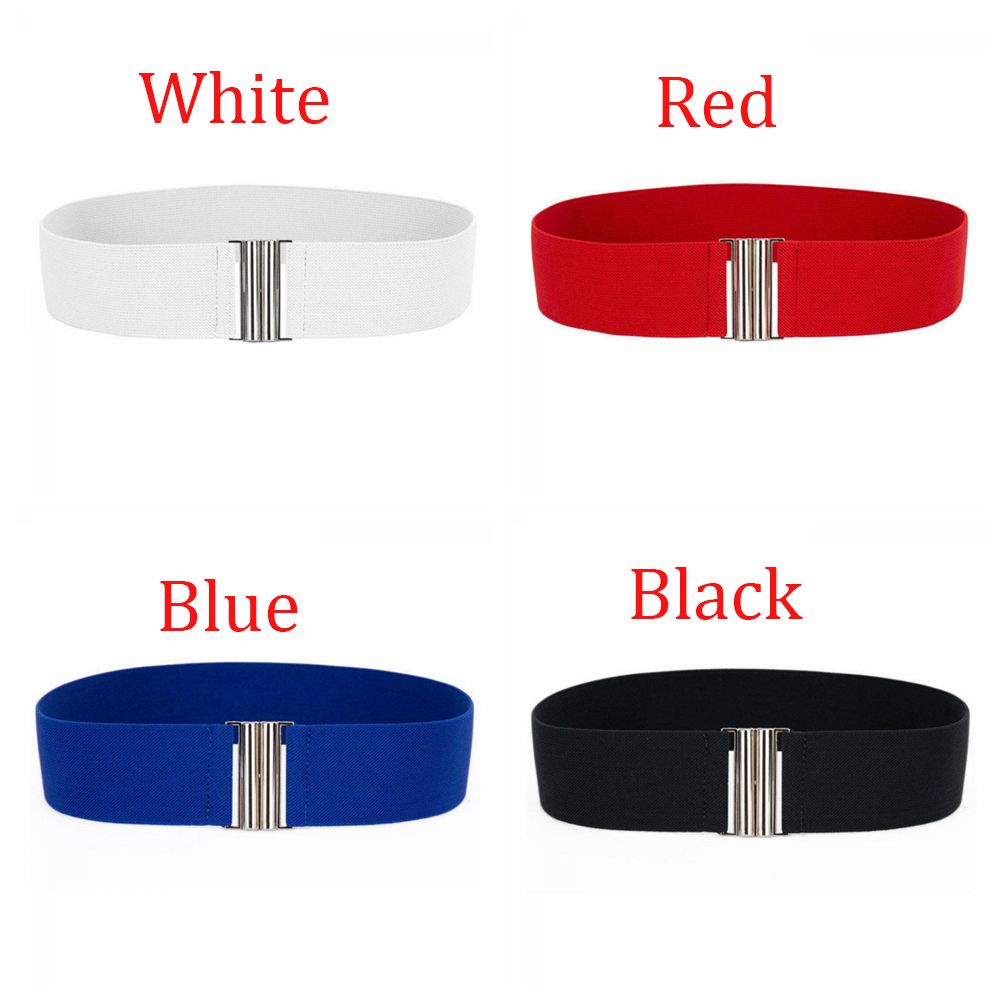 CLEVER Hot Waistband Women Elastic Wide Belts Silver Newest Waist Fashion Stretch Buckle Corset/Multicolor