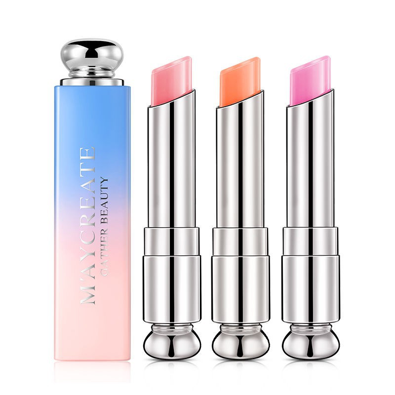 (hàng Mới Về) 1 Set 3 Son Môi Dưỡng Ẩm Lâu Trôi Thay Đổi Màu Sắc Độc Đáo | BigBuy360 - bigbuy360.vn