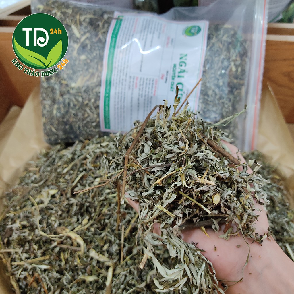 [1kg] Ngải cứu khô nguyên chất, xông giải cảm, điều kinh, an thai, ôn hòa khí huyết, lưu thông máu | Kho thảo dược 24h
