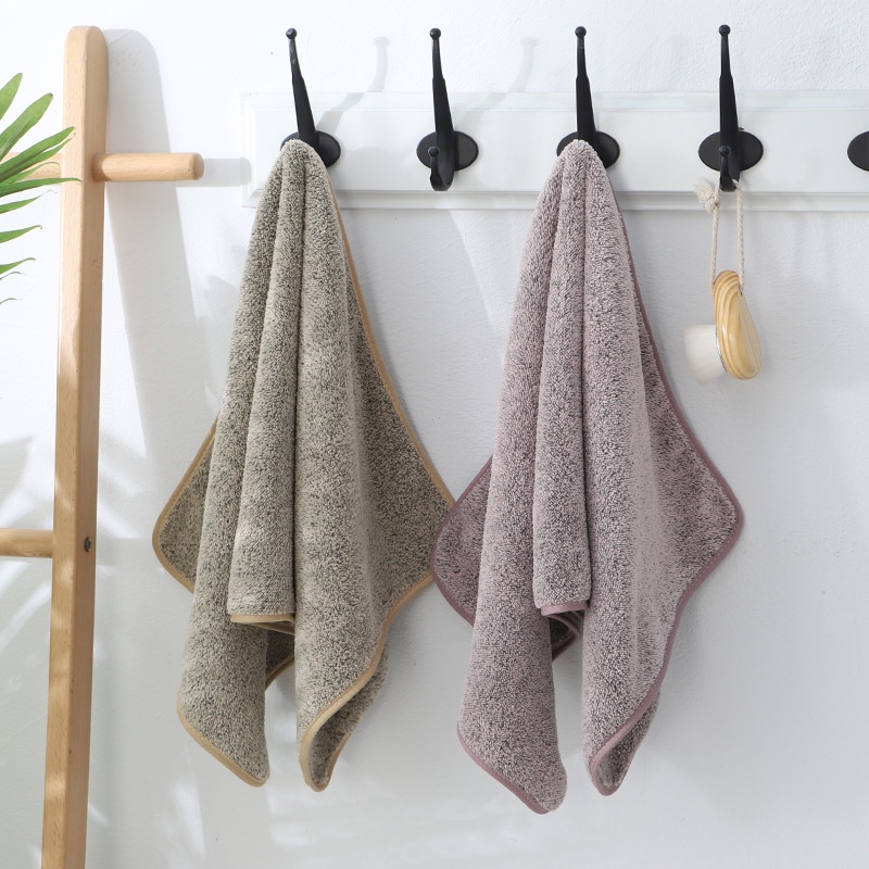 Khăn Mặt Sợi Than Tre Mềm Mại Dày Dặn Thấm Hút Tốt Phong Cách Nhật Bản