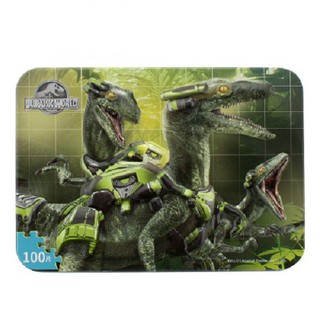 Puzzle xếp hình 100 mảnh ghép gỗ hộp 3d - khủng long