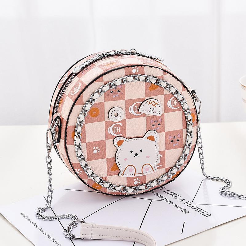 Túi Tròn Nhỏ Đeo Chéo Khâu Tinh Tế Phong Cách Mới Cho Nữ