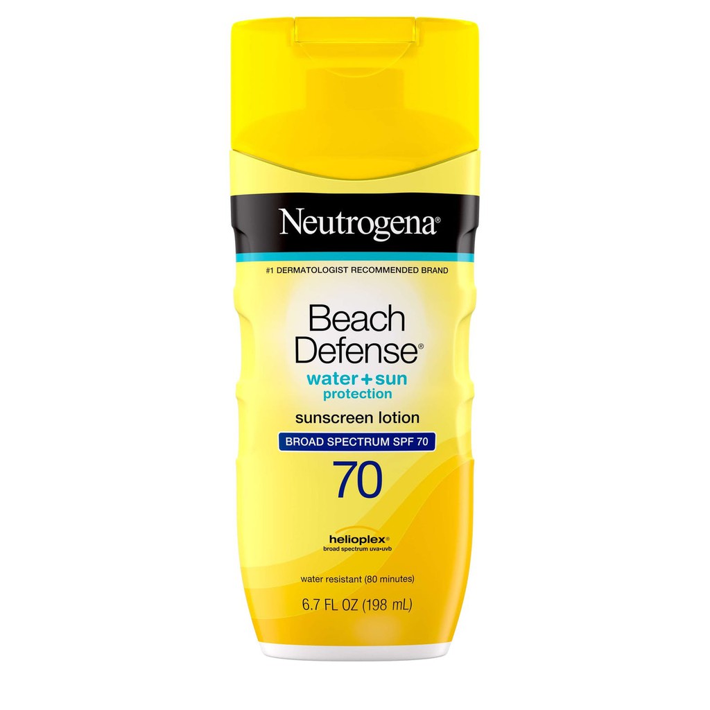 Kem Chống Nắng Đi Biển Neutrogena Beach Defense Water + Sun Protection Sunscreen Lotion SPF 70/50 (198ml) - Hàng Mỹ