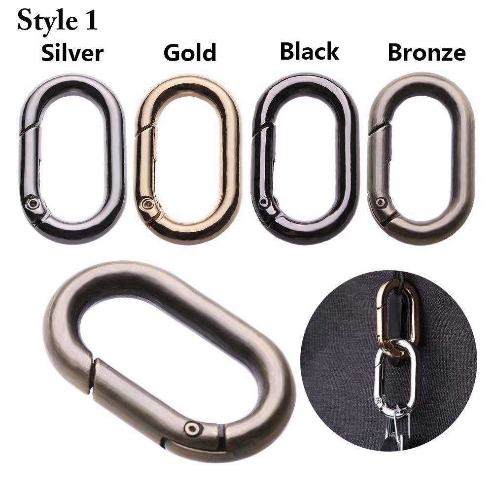 Set 1 / 2 / 5 Móc Khóa Bình Nước / Kẹp Hình Oval Bằng Hợp Kim Kẽm Tiện Dụng