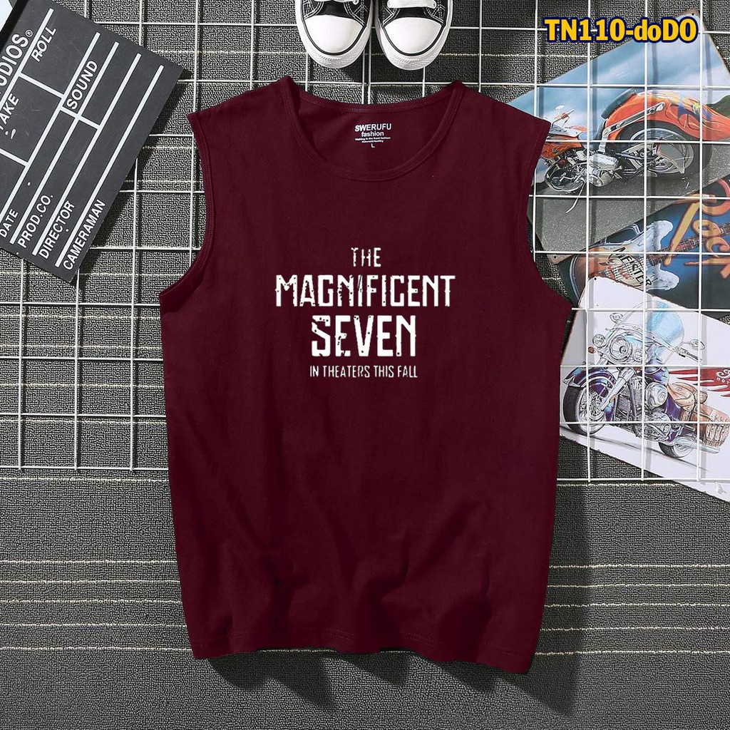 [Mã FASHIONT4MA2 giảm 10K đơn 50K] Áo thun nam ba lỗ The Magnificient seven TN110 nhiều màu sắc vải sợi tre tổng hợp