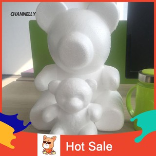 Tượng gấu làm từ mút xốp dùng làm quà tặng lễ tình nhân DIY 15/20cm dễ thương