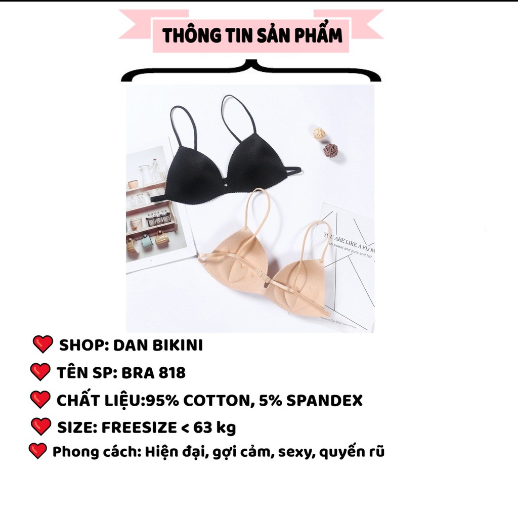 Áo Lót Nữ Không Gọng Nâng Ngực - Áo Bra nữ 2 dây hở lưng nâng vòng một gợi cảm mẫu 818 | BigBuy360 - bigbuy360.vn