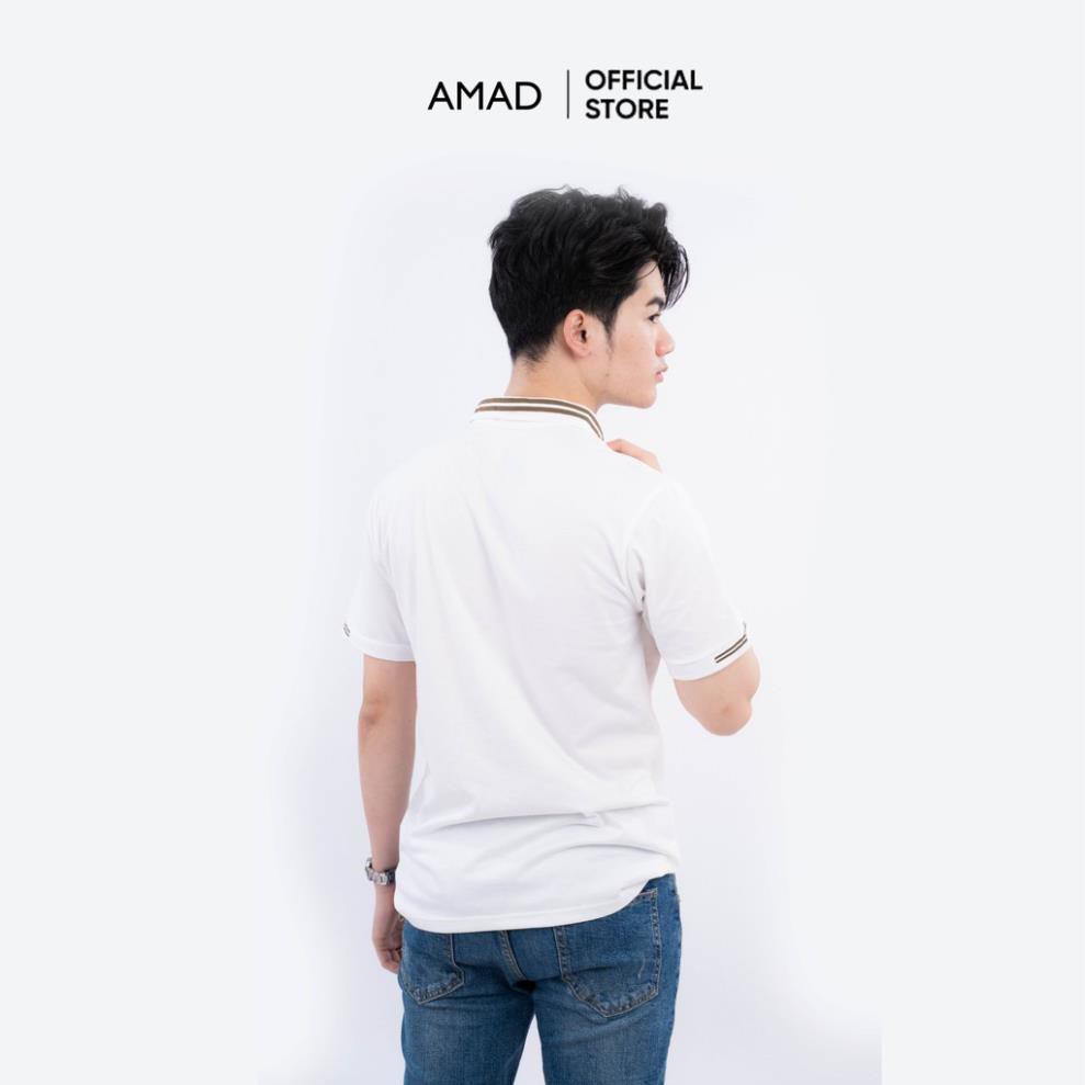 Áo polo nam vải cá sấu co giãn cao cấp, áo thun phông có cổ tay ngắn thoáng mát mặc đi chơi đi làm Amad | BigBuy360 - bigbuy360.vn