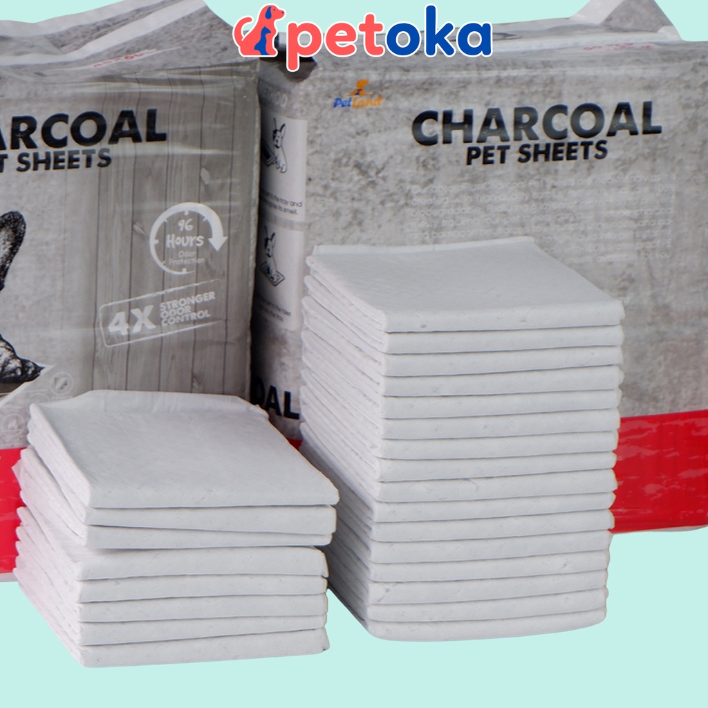 Miếng tã lót chuồng Charcoal cho khay vệ sinh, lồng sàn xe cho chó mèo, thú cưng siêu thấm hút (bán lẻ từng tấm)