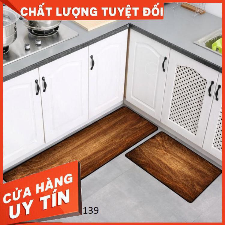 Bộ 2 thảm bếp (40*60 + 40*120 cm) thảm trải sàn cao cấp Tâm house chống trượt - Hàng nhập khẩu