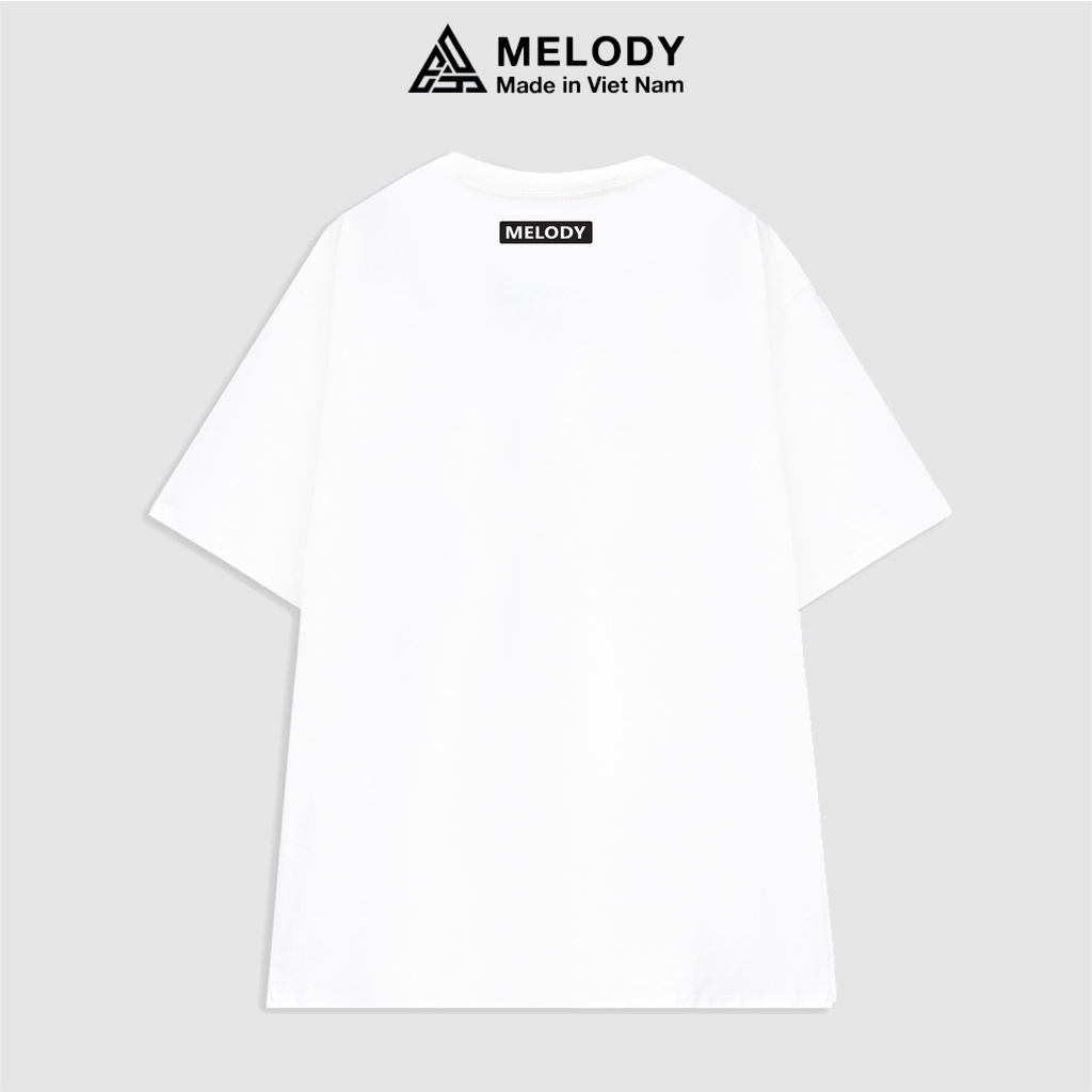 Áo Thun Unisex Nam Nữ Tay Lỡ Form Rộng Oversize Local Brand MELODY, Áo Phông Cotton 100% Ishoot Tee