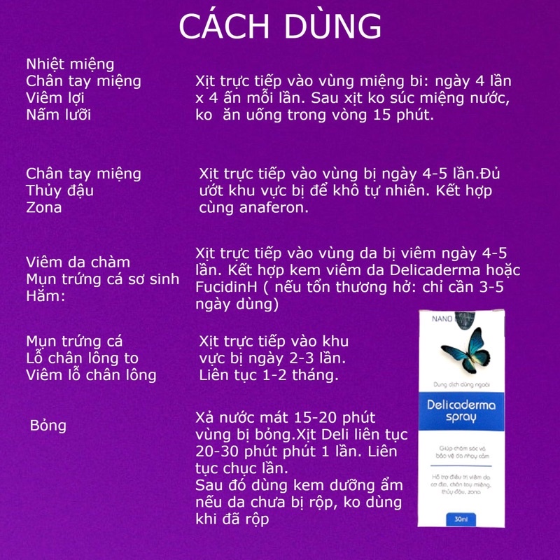 Xịt phục hồi da Delicaderma