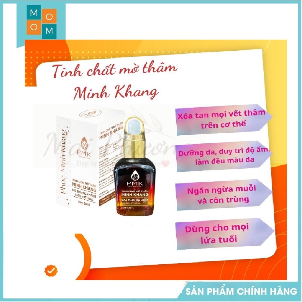 Tinh chất Xóa mờ thâm Minh Khang- Xoá thâm Sẹo,thâm mắt, thâm môi,thâm nách,thâm mụn,thâm gãi ngứa - Chính Hãng