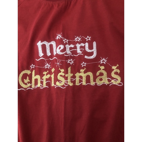 Bộ thun đỏ dài tay Christmas / Paris