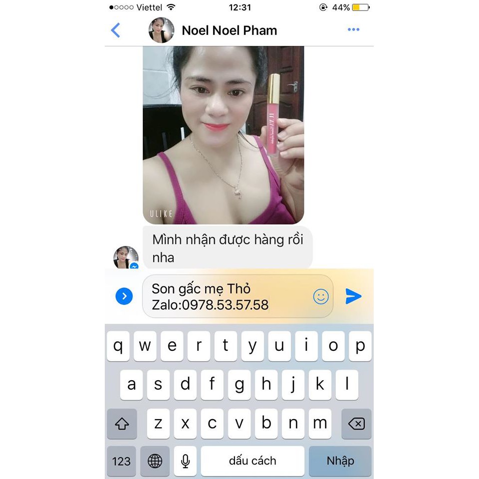 - Son Kem Không Chì - Son Handmade LUNA Nắp Vàng - Kháng Nước