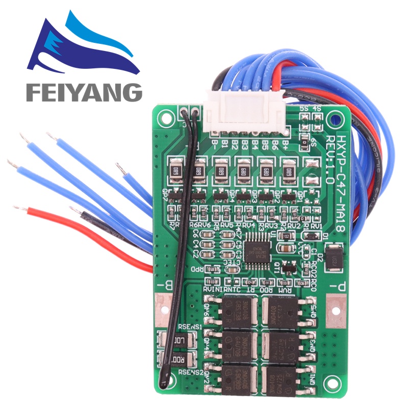 Bảng Mạch Bảo Vệ Pin Lithium 4S / 5S / 6S / 7S BMS 16.8V 21V 20A 18650 Sự Bảo Vệ
