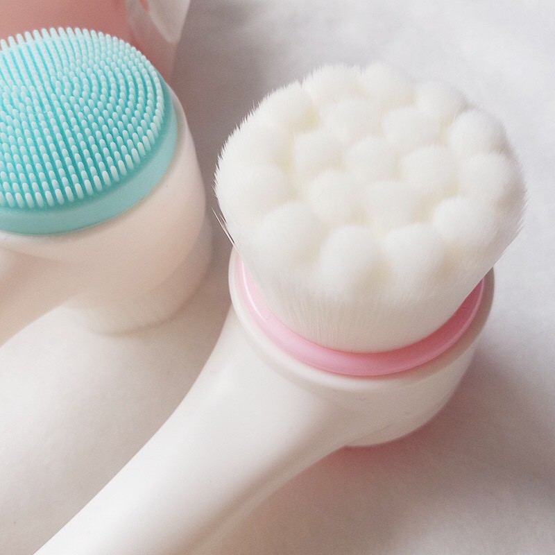 Cọ massage rửa mặt KOREA 2 đầu 3D gai silicon 88179