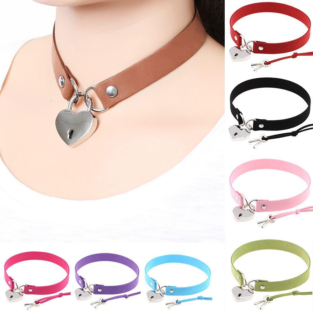Vòng Cổ Choker Mặt Ổ Khóa Phong Cách Gothic Thời Trang