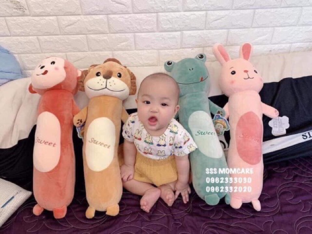 GỐI ÔM THÚ BÔNG CUTE  1M1 - 90CM - 70CM - 50CM