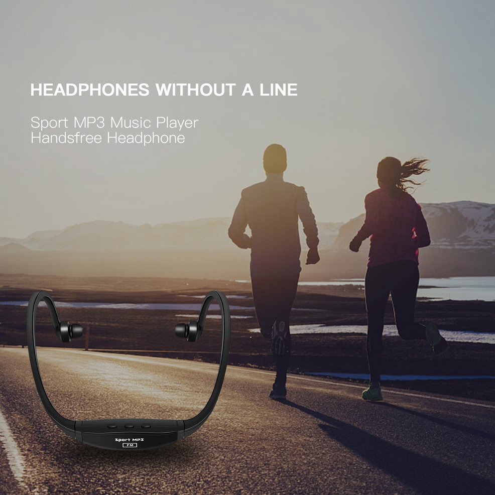 Tai Nghe Bluetooth Thể Thao Mp3 Hỗ Trợ Khe Cắm Thẻ Nhớ Tf