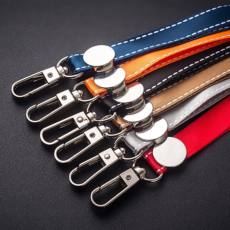 Mới Bao Đựng Thẻ ID Bằng Da Thật Kèm Dây Đeo Nylon 2022 Cho Học Sinh / Nhân Viên Văn Phòng