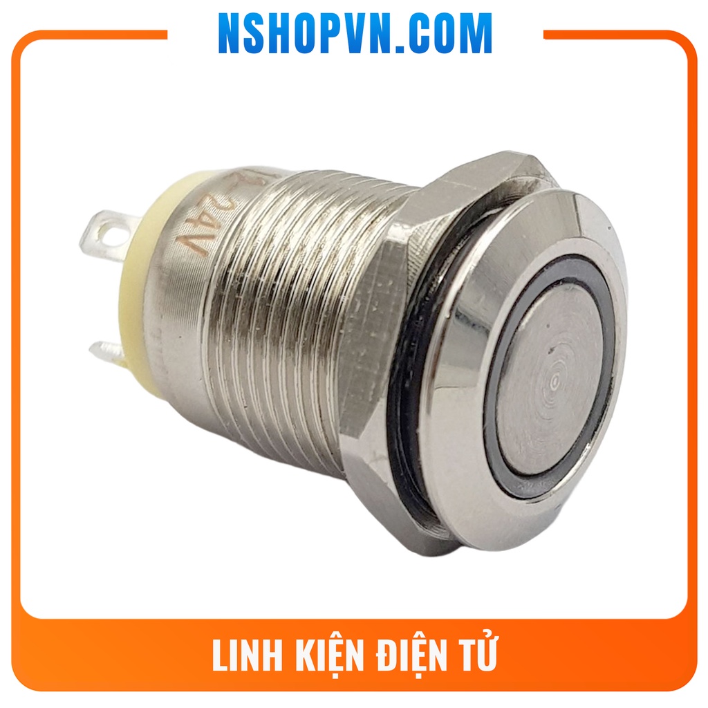 Nút nhấn kim loại 12mm đỏ/xanh lá/trắng/xanh dương/vàng