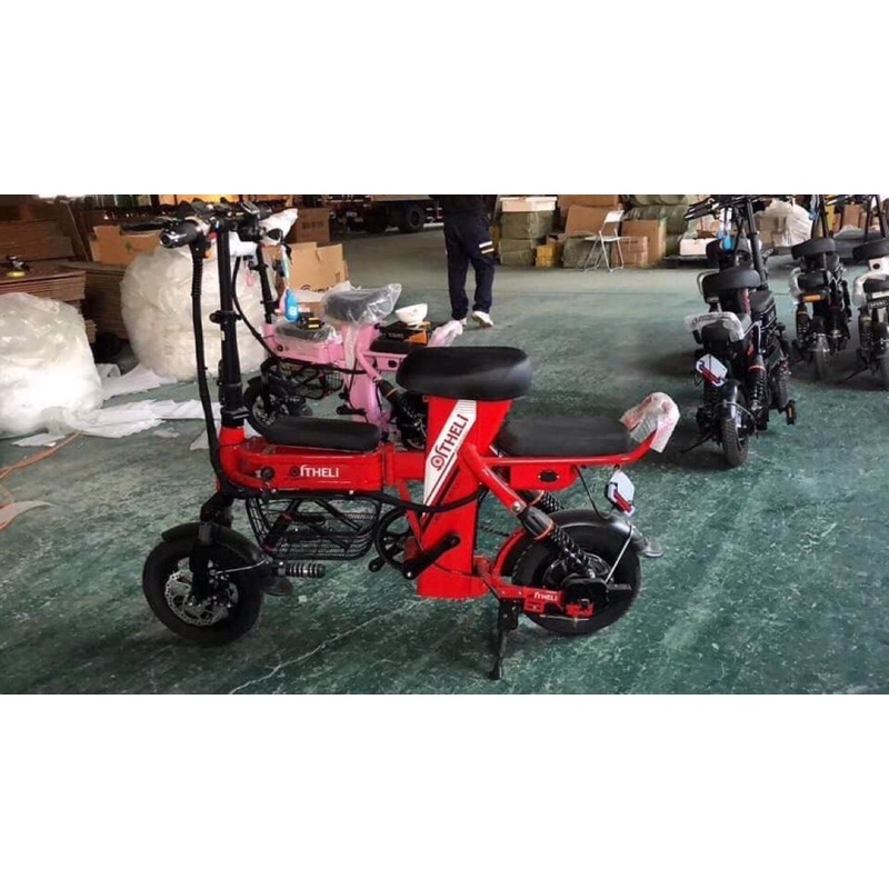 XE ĐẠP ĐIỆN MINI GẤP GỌN ĐA NĂNG THELI PIN 11A 2021