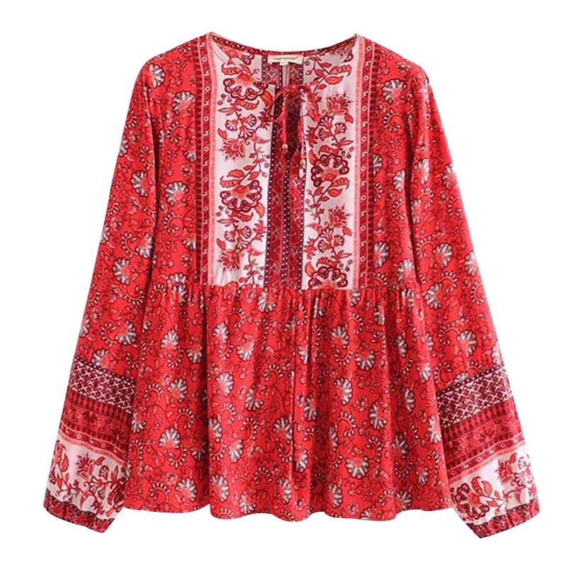 Áo thổ cẩm vintage mang phong cách Âu Mỹ hàng Order QC