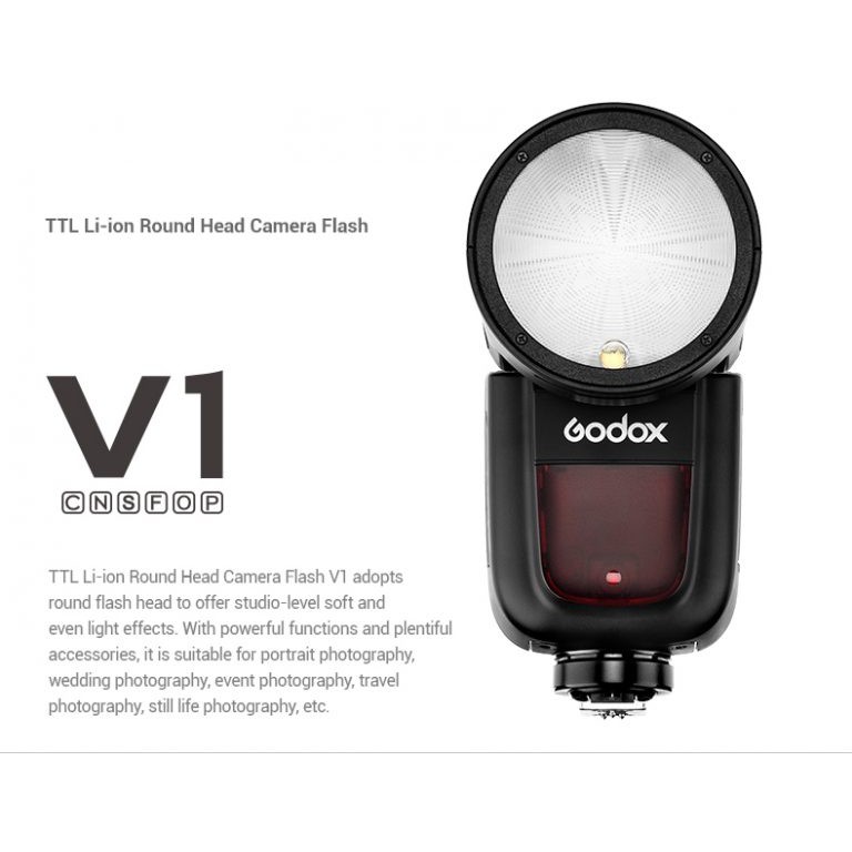 Đèn Flash Đầu Tròn Godox V1 For Nikon- HÀNG CHÍNH HÃNG
