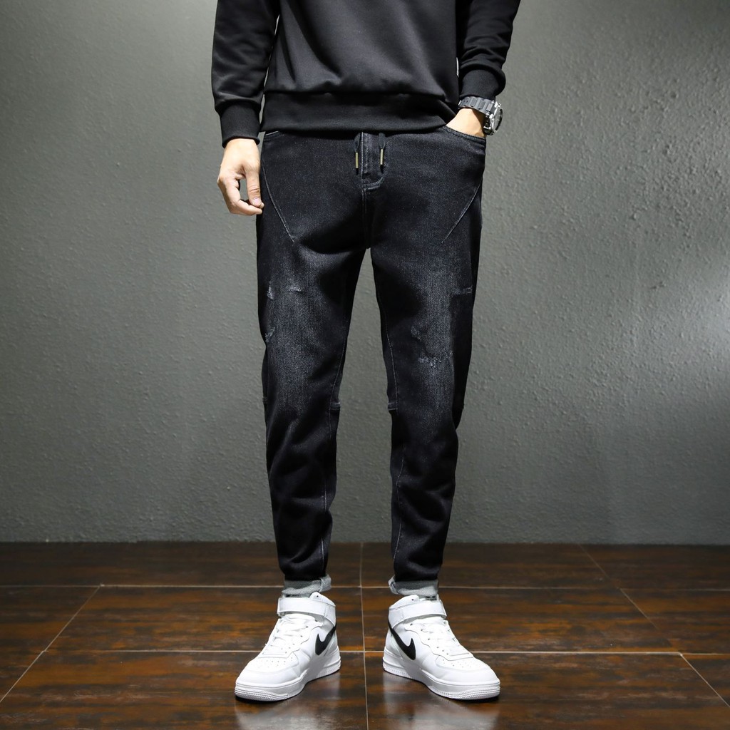 K935 - Quần jean ống đứng hàng Quảng Châu cao cấp vệt chéo nhỏ ngang ống quần | BigBuy360 - bigbuy360.vn