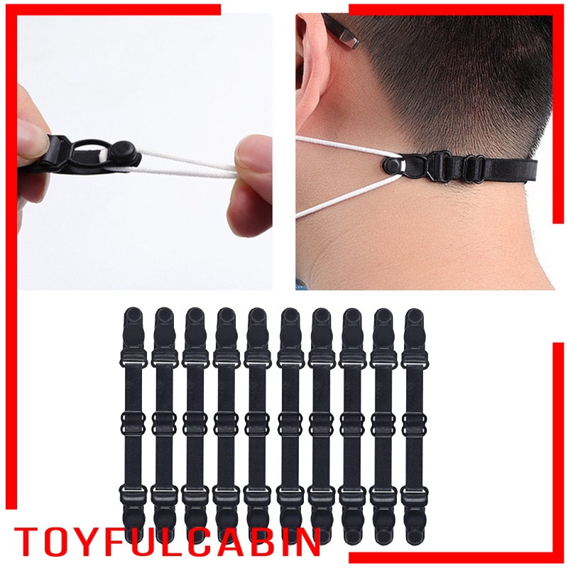 10 Móc đeo khẩu trang màu đen đa năng