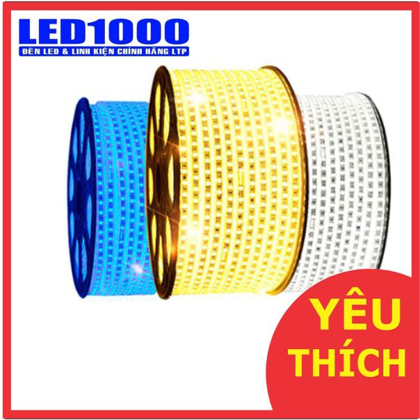 Đèn led đây đôi 2835 220V - Cuộn 5m Led + Nguồn - Led đôi quấn cây  - hàng công ty LTP Lighting