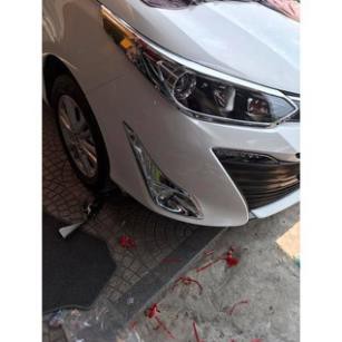 Bộ Ốp Viền Đèn Pha Hậu Xe Toyota VIOS 2019 2020-MẠ CROM.