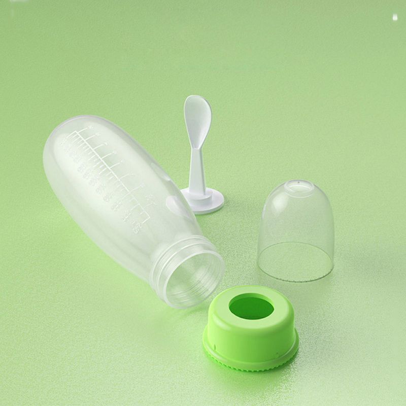 Bình Bóp Có Muỗng Cho Bé Ăn Bằng Silicone