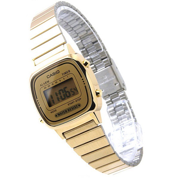 Đồng hồ nữ Casio chính hãng LA670WGA, dây kim loại
