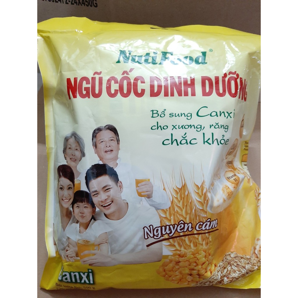 Bột ngũ cốc nguyên cám canxi Nutifood 500g | BigBuy360 - bigbuy360.vn